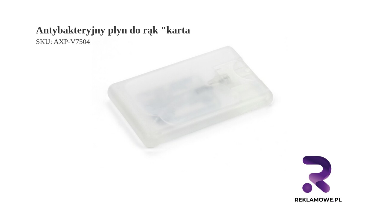 Antybakteryjny płyn do rąk Antybakteryjny płyn do rąk karta